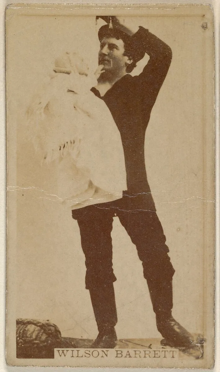 Wilson Barrett, from the Actors and Actresses series (N45, Type 8) for Virginia Brights Cigarettes — Allen & Ginter