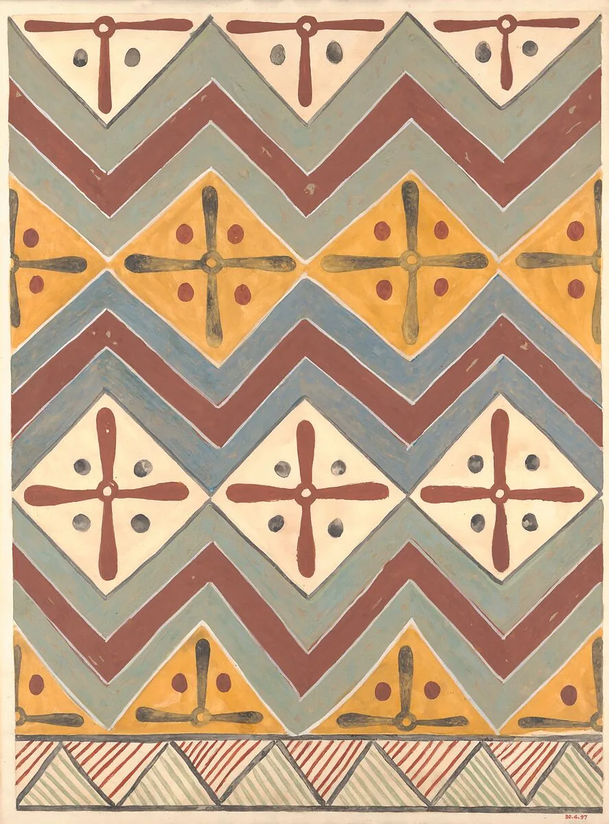 Ceiling Pattern, Tomb of Qenamun — Charles K. Wilkinson