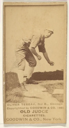Oliver Wendell "Patsy" Tebeau, 3rd Base, Chicago, from the Old Judge series (N172) for Old Judge Cigarettes