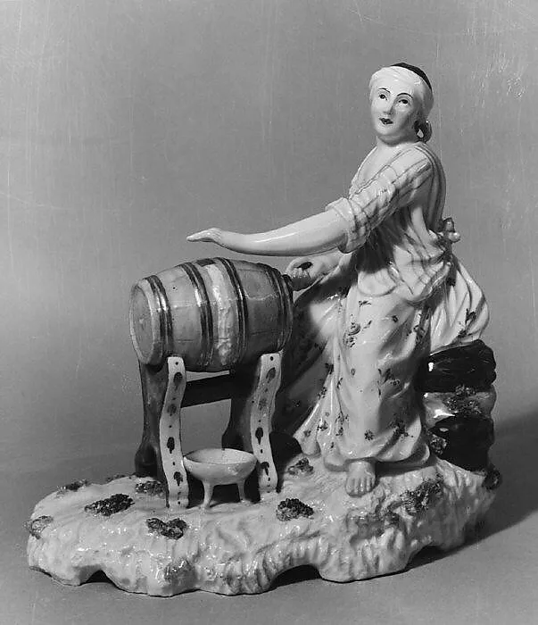 Woman making butter — Höchst Manufactory