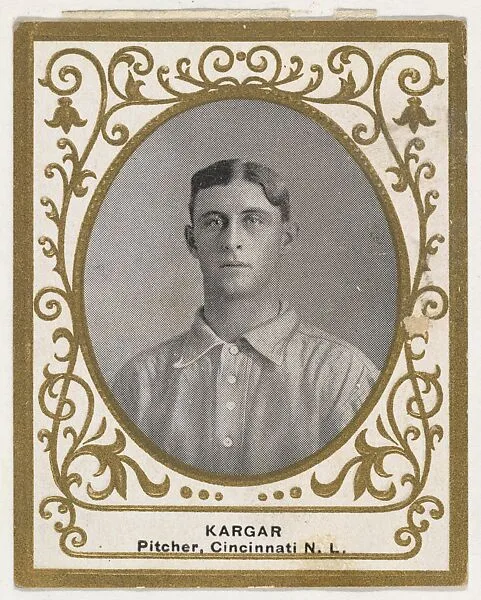 Kargar, Pitcher, Cincinnati, National League, from the Baseball Players (Ramlys) series (T204) issued by the Mentor Company to promote Ramly and T.T.T. Turkish Cigarettes — Carl Homer Studios, Boston|Mentor Company, Boston