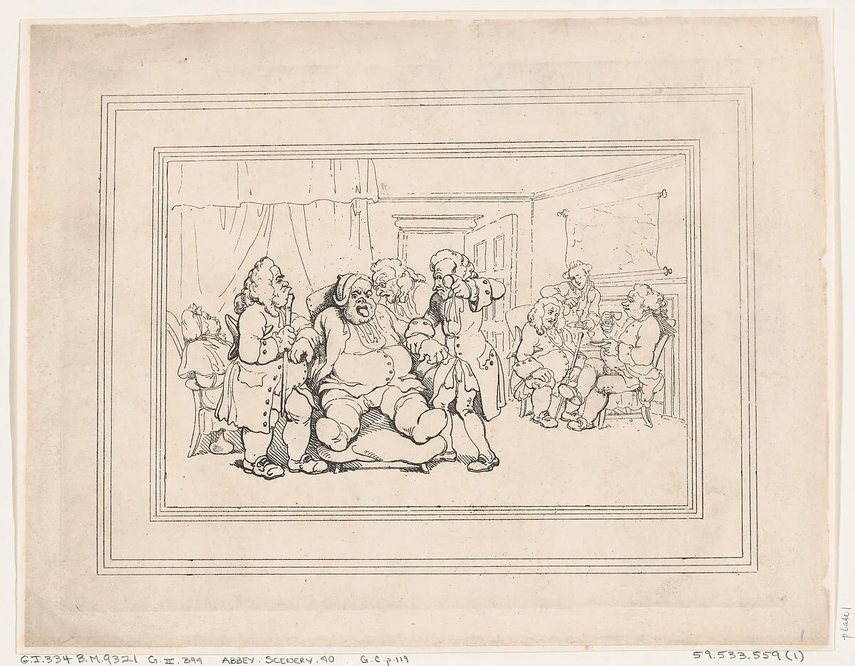 Comforts of Bath, Plate 1 — Thomas Rowlandson