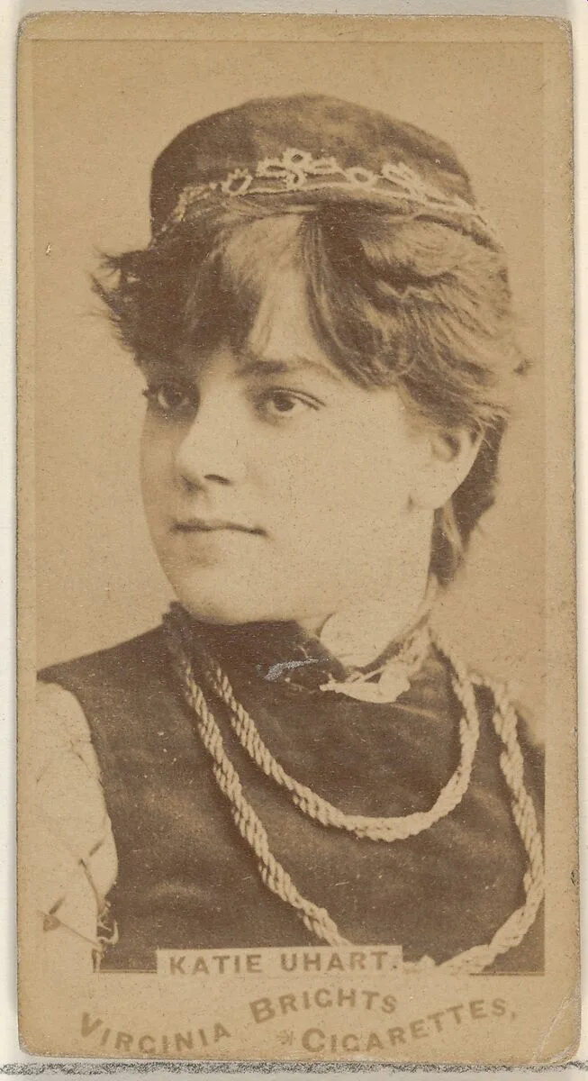 Katie Uhart, from the Actors and Actresses series (N45, Type 1) for Virginia Brights Cigarettes — Allen & Ginter