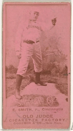 Elmer Ellsworth "Mike" Smith, Pitcher, Cincinnati, from the Old Judge series (N172) for Old Judge Cigarettes