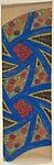 Horizontal Panel Divided into Sections by Radiating Blue Lines with Decorative Roses at Center and Gold Bands with Flowers — Anonymous, French, 20th century