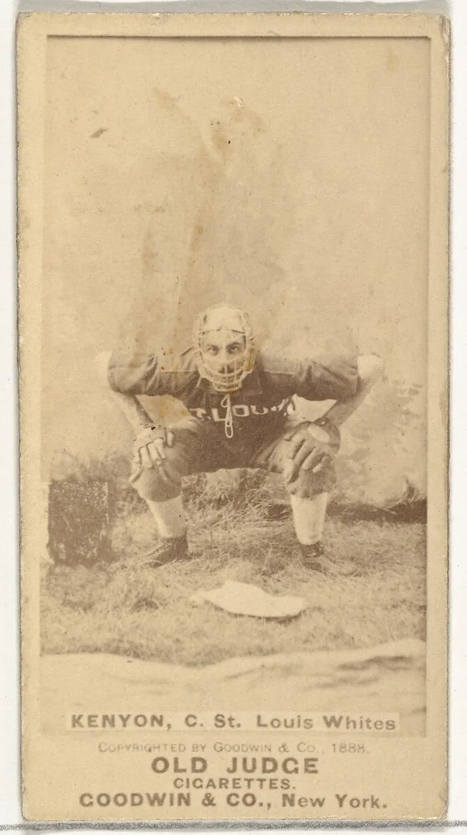 Kenyon, Catcher, St. Louis Whites, from the Old Judge series (N172) for Old Judge Cigarettes — Goodwin & Company