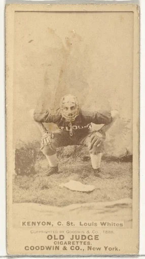 Kenyon, Catcher, St. Louis Whites, from the Old Judge series (N172) for Old Judge Cigarettes