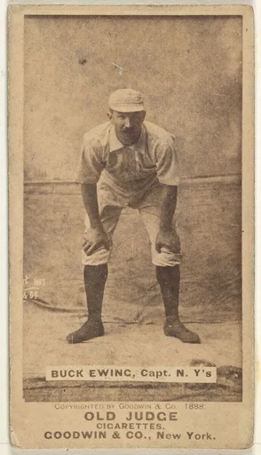 William "Buck" Ewing, Captain and Catcher, New York, from the Old Judge series (N172) for Old Judge Cigarettes