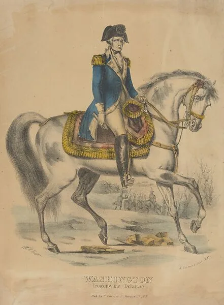 Washington Crossing the Delaware — Nathaniel Currier|George Washington|William Keesey Hewitt