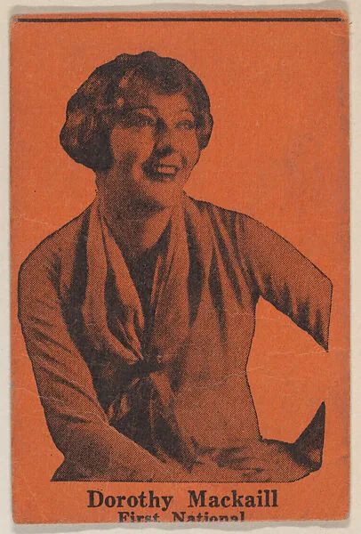 Dorothy MacKaill, First National from Wild Colors strip cards (W500) — Unknown