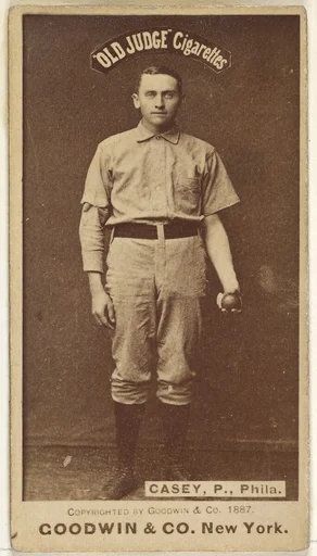 Dan Casey, Pitcher, Philadelphia, from the Old Judge series (N172) for Old Judge Cigarettes