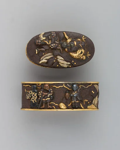 Sword-Hilt Collar and Pommel (Fuchigashira)