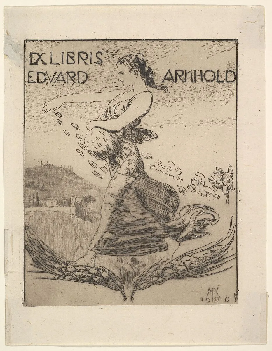 Ex Libris of Eduard Arnhold — Max Klinger