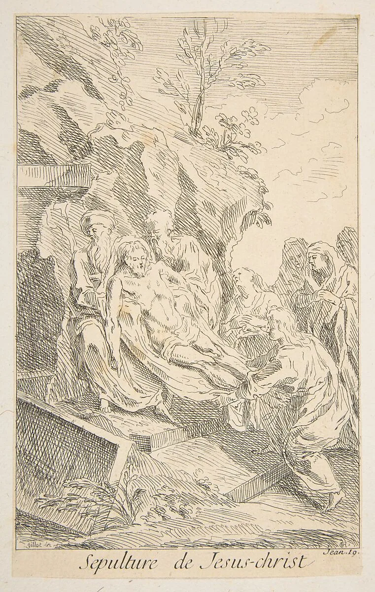 Entombment of Christ — Claude Gillot|Jacques Gabriel Huquier