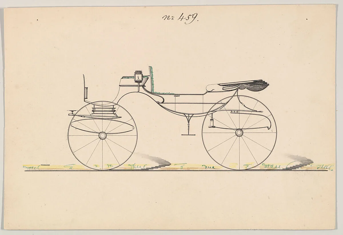 Design for Vis-à-vis/ Barouche, no. 459 — Brewster & Co.