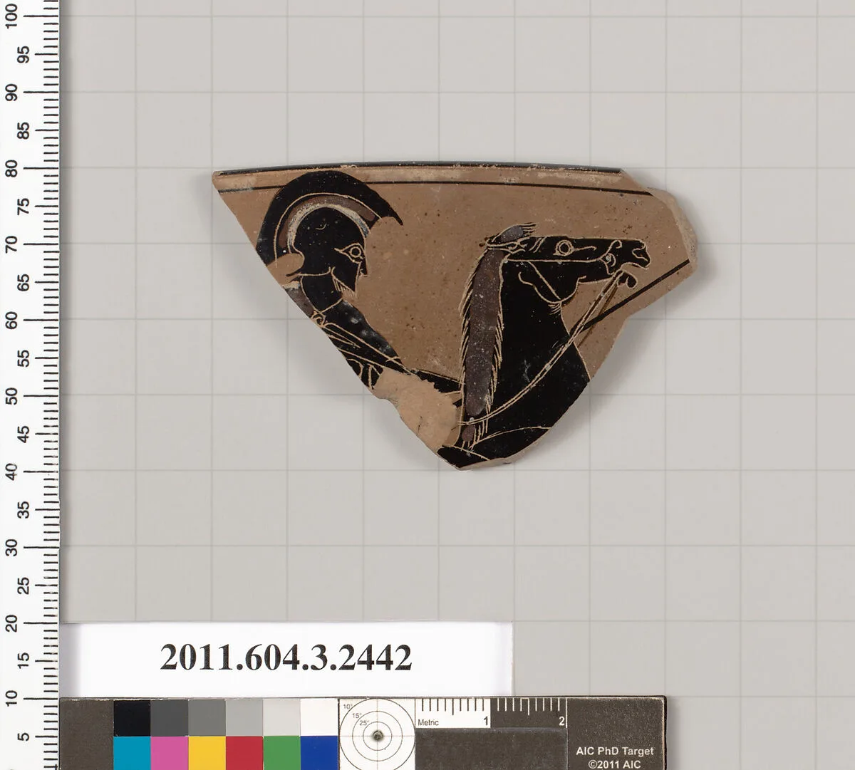 Terracotta rim fragment of a kylix (drinking cup) — Unknown