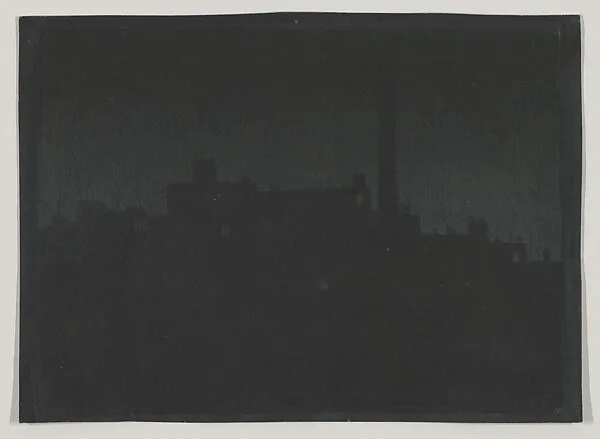 Industrial Buildings At Night — Herbert E. Crowley