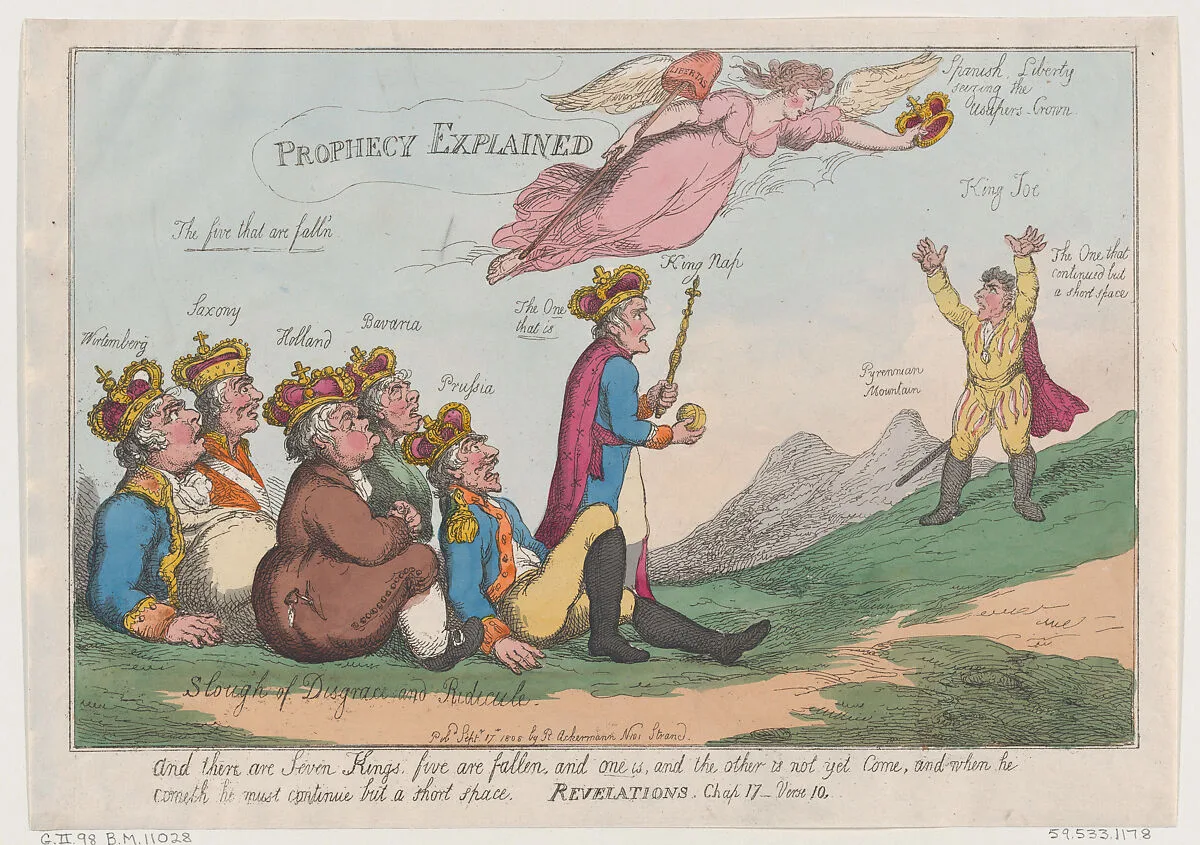 Prophecy Explained — Rudolph Ackermann, London|George Murgatroyd Woodward|Thomas Rowlandson|Joseph Bonaparte