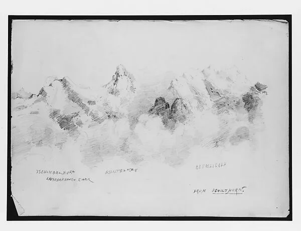 View from Schilthorn (from "Splendid Mountain Watercolours" Sketchbook) — John Singer Sargent