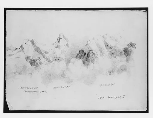 View from Schilthorn (from "Splendid Mountain Watercolours" Sketchbook)