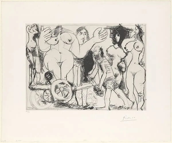 Furniture Moving or Revolutionary Cart, from Suite 347 — Pablo Picasso|Aldo and Piero Crommelynck|Galerie Louise Leiris