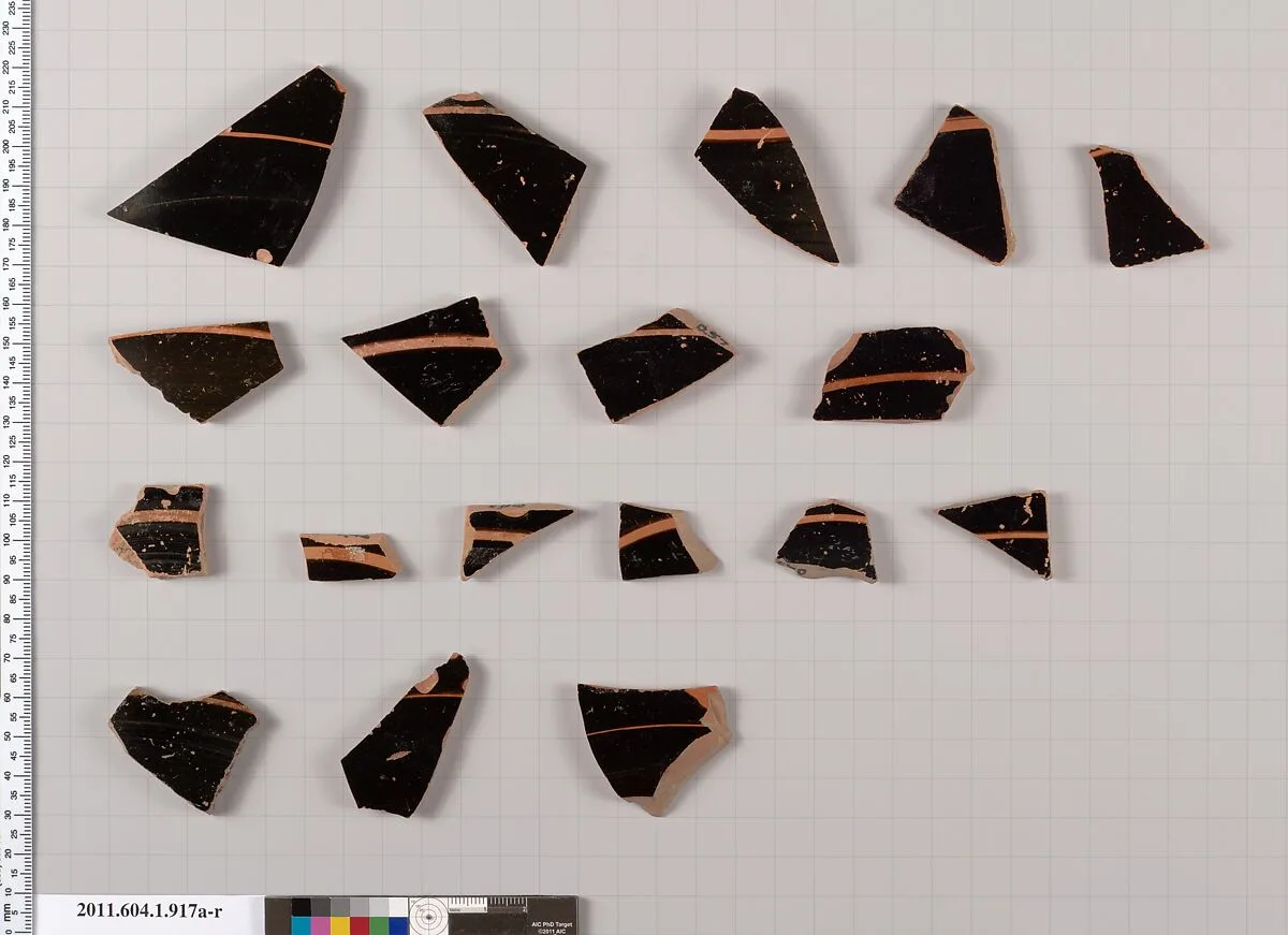 Terracotta fragments of kylikes (drinking cups) — Unknown