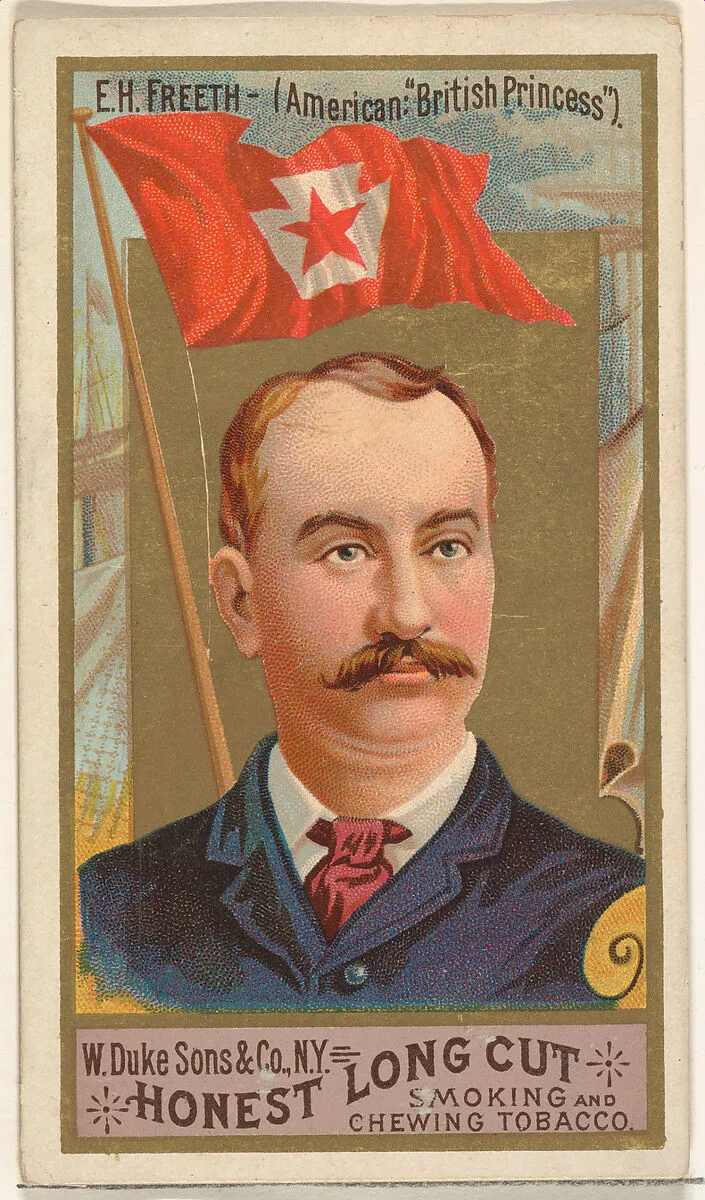 E.H. Freeth, from the Sea Captains series (N127) issued by Duke Sons & Co. to promote Honest Long Cut Tobacco — George S. Harris & Sons|W. Duke, Sons & Co.