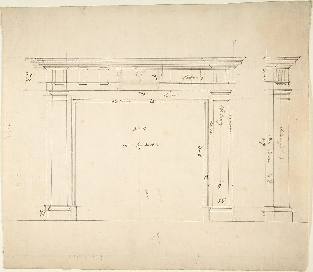 Design for a Chimneypiece — Sir William Chambers