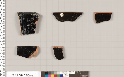 Terracotta rim fragments of kylikes (drinking cups)
