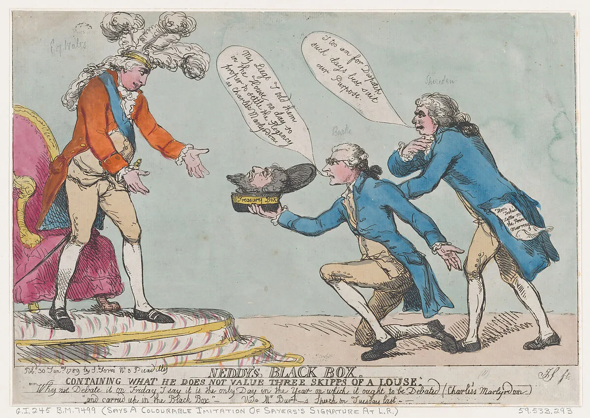 Neddy's Black Box — Thomas Rowlandson