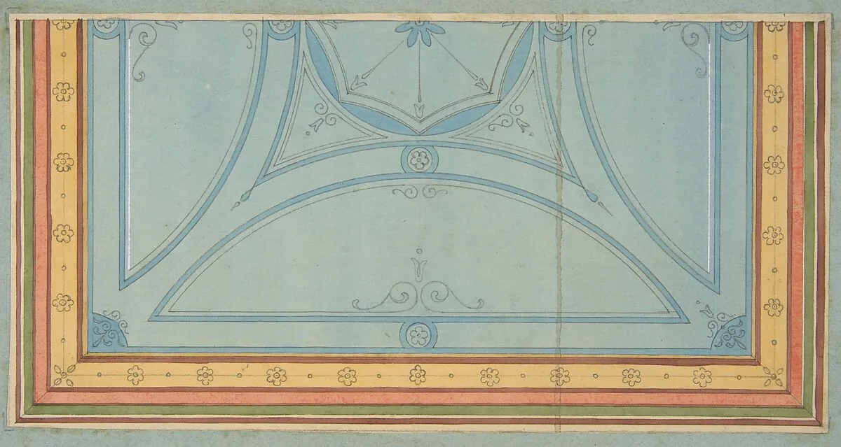 Design for the painted decoration of a ceiling — Jules-Edmond-Charles Lachaise|Eugène-Pierre Gourdet