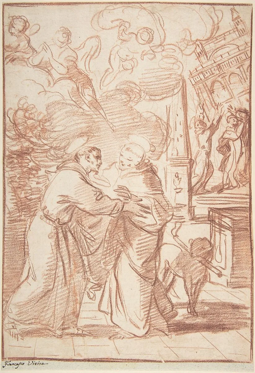 Saint Francis Meeting Saint Dominic — Francisco Vieira de Mattos (Il Lusitano)