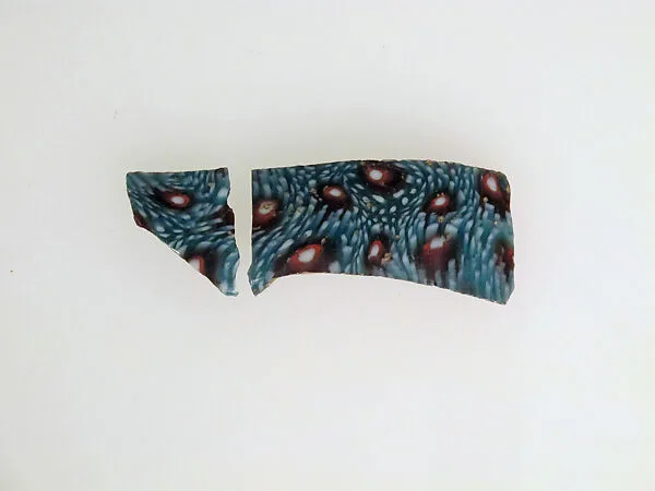 Glass mosaic vessel fragment — Unknown
