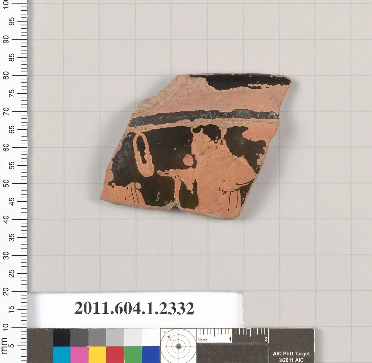 Terracotta rim fragment of a kylix (drinking cup) — Unknown