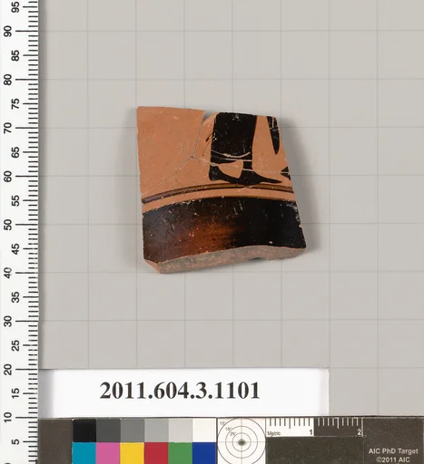 Terracotta fragment of a mastoid (drinking cup with narrow base) or a kyathos (cup-shaped ladle)