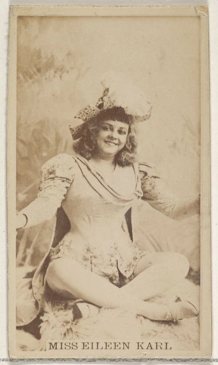 Miss Eileen Karl, from the Actors and Actresses series (N45, Type 8) for Virginia Brights Cigarettes — Allen & Ginter