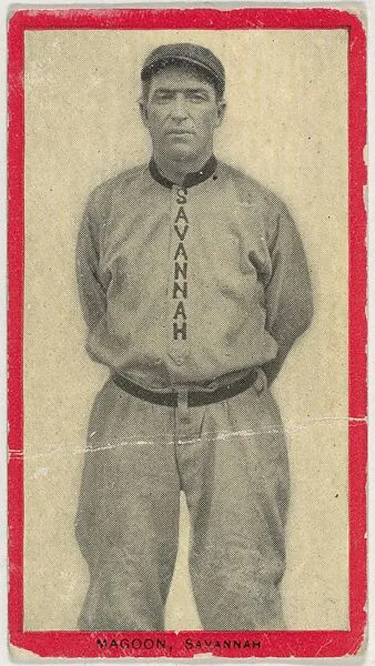 Magoon, Savannah, Atlantic League, from the Baseball Players (Red Borders) series (T210) issued by Old Mill Cigarettes — Old Mill Cigarettes, Virginia