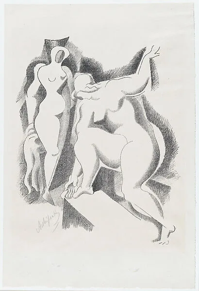 Two Female Nudes (Zwei Weibliche Akte) — Alexander Archipenko|Staatliches Bauhaus, Weimar|Müller Co. Verlag, Potsdam