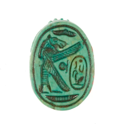 Scarab with Lion-headed Goddess Protecting Maatkare