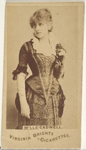 Mlle. Cadwell, from the Actors and Actresses series (N45, Type 1) for Virginia Brights Cigarettes