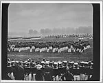 [Copy Photograph of Military Procession with Onlookers]
