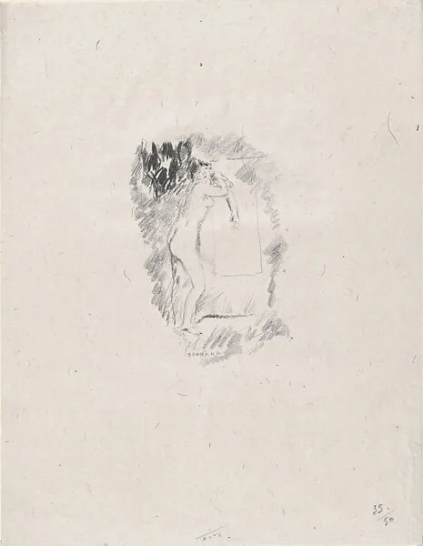 Nude at her toilet / Woman standing — Pierre Bonnard