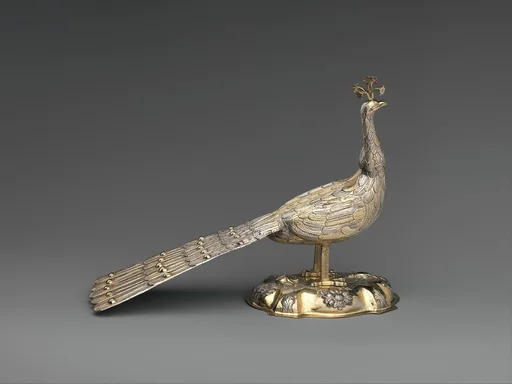 Cup in the form of a peacock