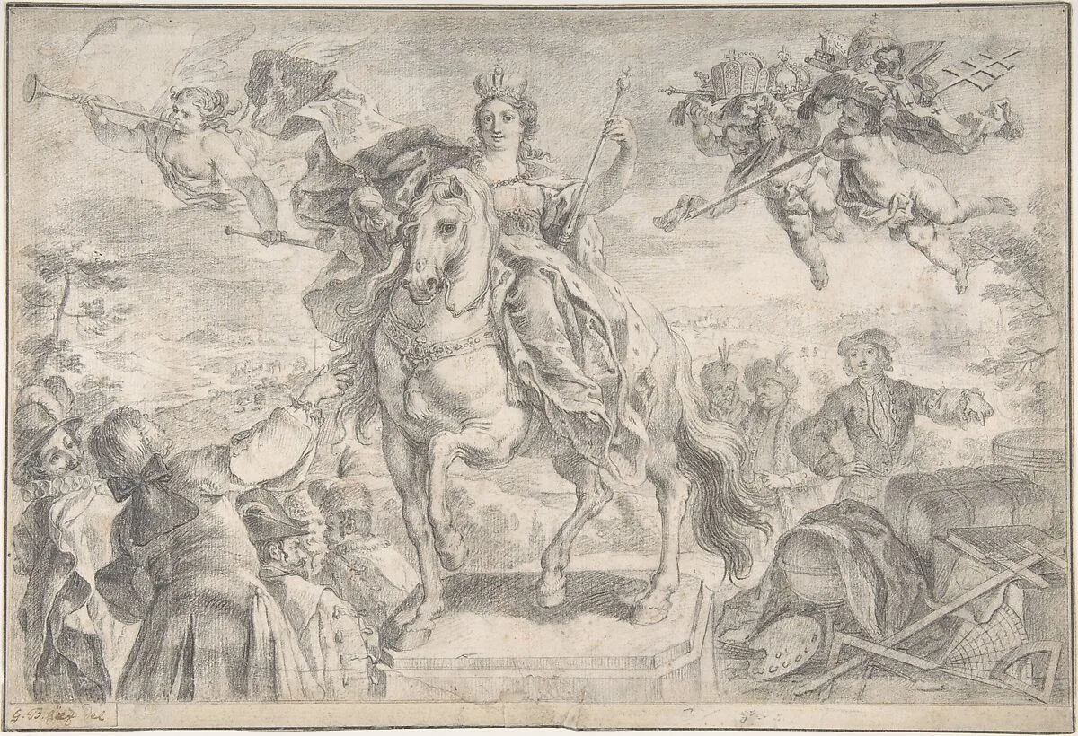 Allegory of Europe, from the Four Continents — Gottfried Bernhard Goetz