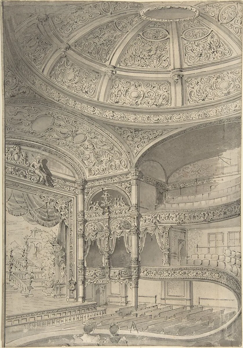 Interior of a theatre — David Roberts