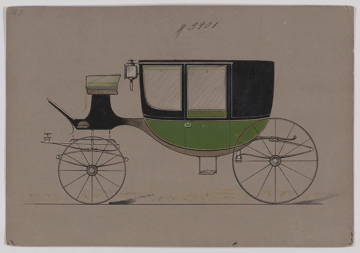 Design for Glass Panel Coach, no. 3901 — Brewster & Co.