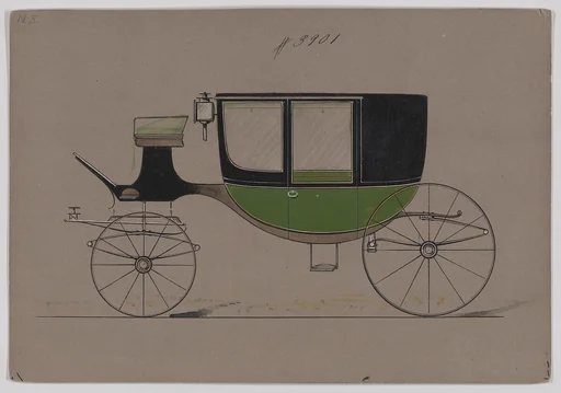 Design for Glass Panel Coach, no. 3901