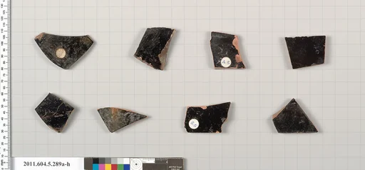 Terracotta fragments of kylikes (drinking cups)