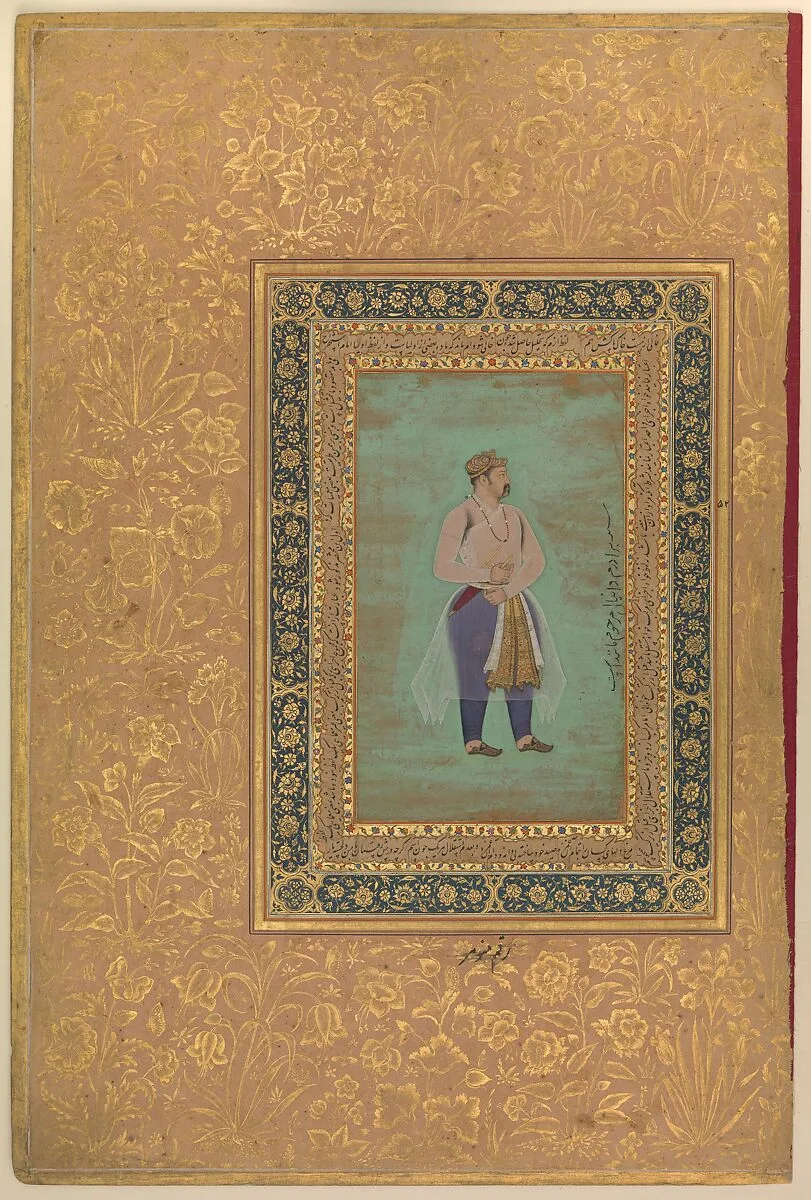 recto: "Portrait of Prince Danyal", Folio from the Shah Jahan Album — Manohar|Sultan 'Ali al-Mashhadi