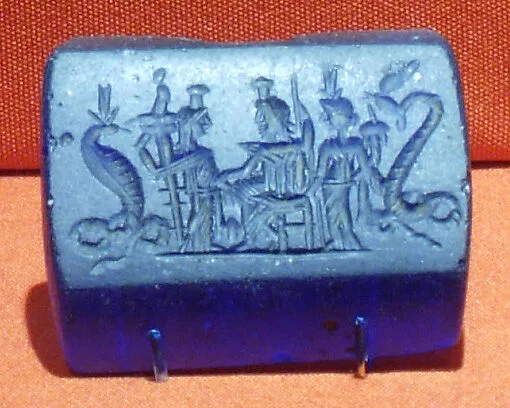 Plaque depicting Thermouthis, Demeter, Serapis, Isis, Agathodaimon — Unknown